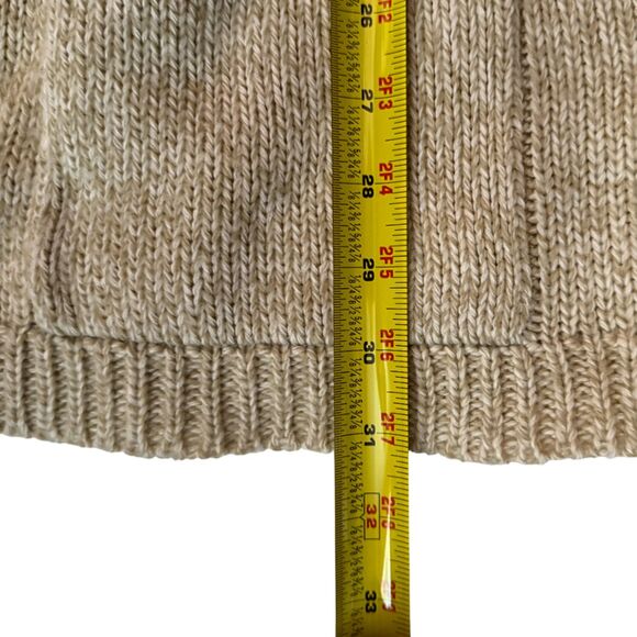 Level Eight Beige Button Front Short Sleeve Sweater Size S - Picture 9 of 11
